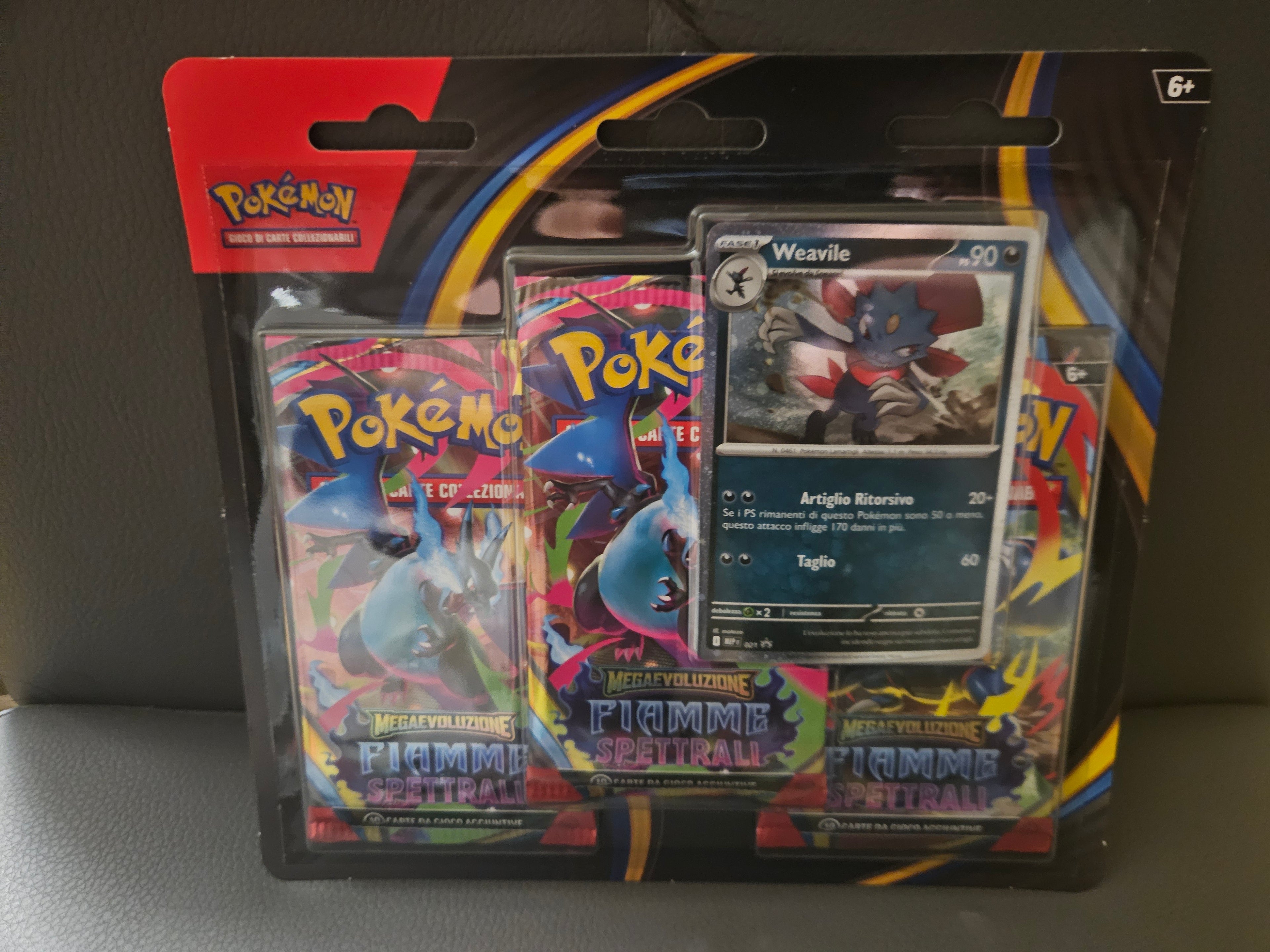 Blister da 3 buste fiamme spettrali promo weavil o sneasel